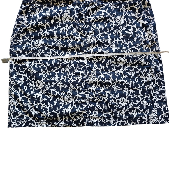 Karen Scott Mini Pencil Skort Blue And White - Picture 6 of 6